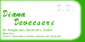 diana devecseri business card